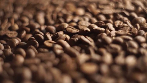 Close up of roasted coffee 스톡 동영상 125306963