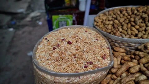 Close-up of roasted rice grains Stock Footage 320958605