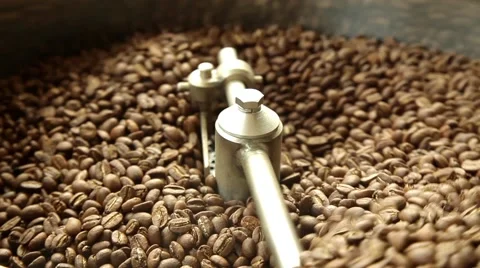 Close-up of roasting coffee Stock Footage 62311640