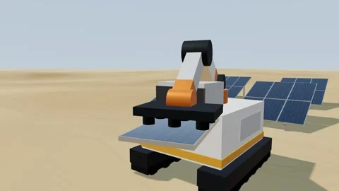 Close-up of a robotic arm and suction gripper handling a photovoltaic module 库存影片 340329264