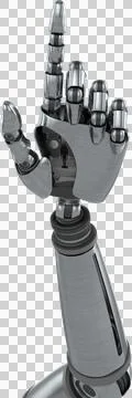 Close up of robotic hand gesturing Stock Illustration