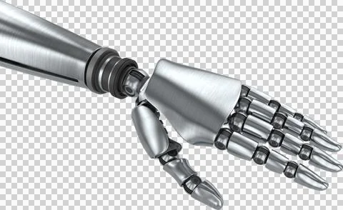 Close up of robotic hand Stock Illustration