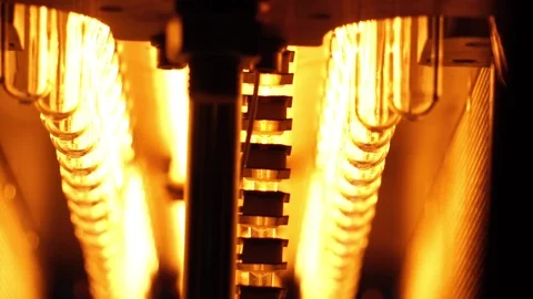 Close-up of the robots being used as part of the industry in the current account Stock Footage 112227467