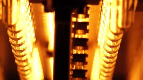 Close-up of the robots being used as part of the industry in the current account Video stock 112229462