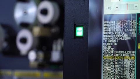 Close-up of the robots being used as part of the industry in the current account Stock Footage 112259707