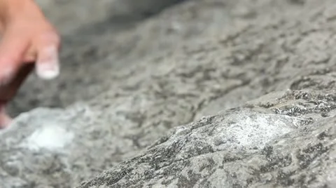Close up of rock climber's hands Stock Footage 27793322