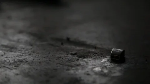 Close up on a rock climbing nut on a foundry table Stock Footage 90935776