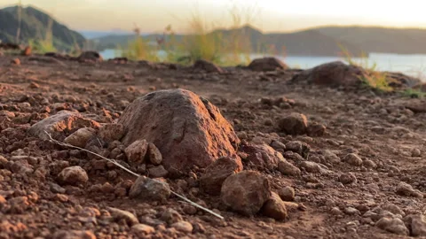 Close up of a rock on mountain macro shot 스톡 동영상 276164256