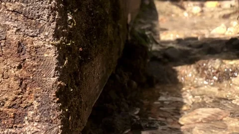 Close-up of the rock with river Stock-Footage 308107066