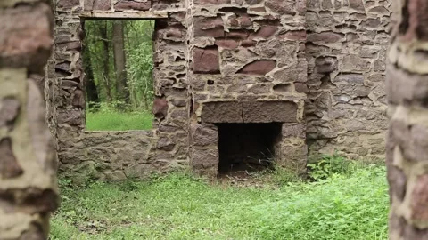 A close up of a rock wall Stock Footage 155585379