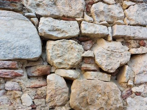 A close up of a rock wall Stock Photos