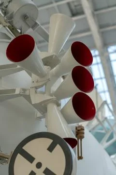 Close up of Rocket engine for orbit correction Stock Photos