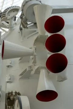 Close up of Rocket engine for orbit correction Stock Photos