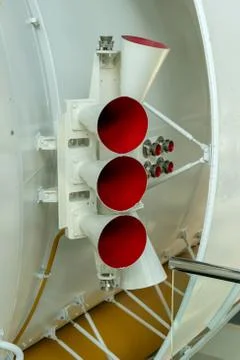 Close up of Rocket engine for orbit correction Stock Photos