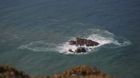 Close up of rocks at at Cabo da Roca Portugal Video stock 55911440