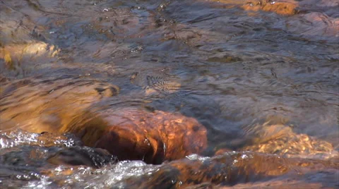 Close up of rocks in Weber river, Uinta Mountains, Utah. Video stock 47228475