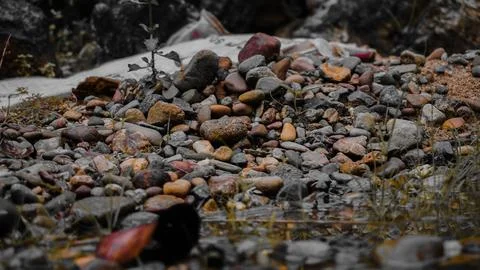 Close Up of a Rocky Riverbed Stock Photos