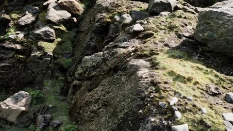 Close up of rocky stones formation Stock Illustration
