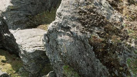 Close up of rocky stones formation Stock Illustration
