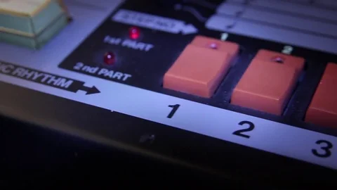 Close up of a Roland TR808 動画素材 81011869