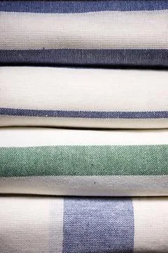Close-up of rolled-up kitchen towels Stock Photos