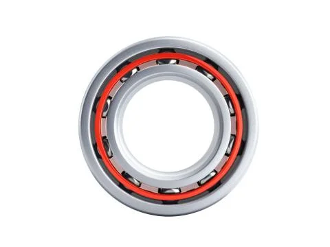Close up of roller bearing 3d render on white no shadow Stock Illustration