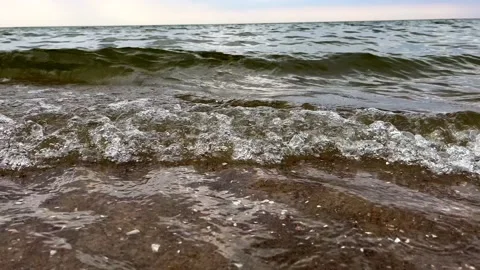 Close up rolling sea waves. Stock Footage 200934212