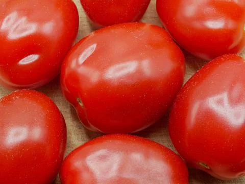 Close-up of Roma Tomatoes Also Called Italian Tomatoes Stock-Fotos