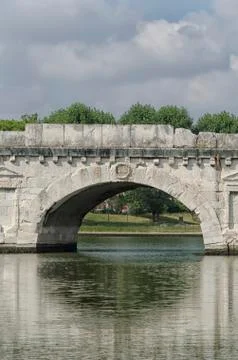 Close up of the Roman bridge 스톡 사진