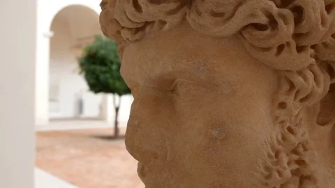Close up on Roman statue Stock Footage 83175666
