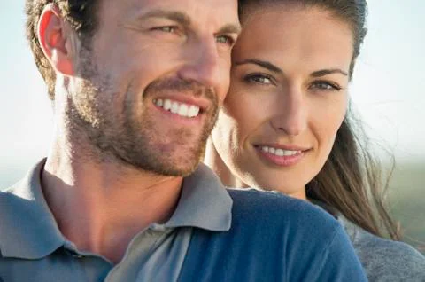 Close-up of a romantic couple Stock Photos