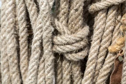 Close-up of rope with knot Stock Photos