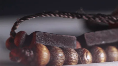 Close up of a rosary Stock Footage 55369769