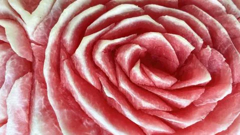 Close-up of rose pattern on watermelon Stock Photos