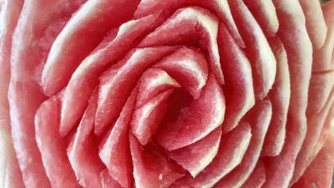 Close-up of rose pattern on watermelon Stock Photos
