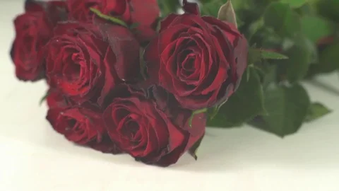 Close up of roses bunch. Stock Footage 70552343