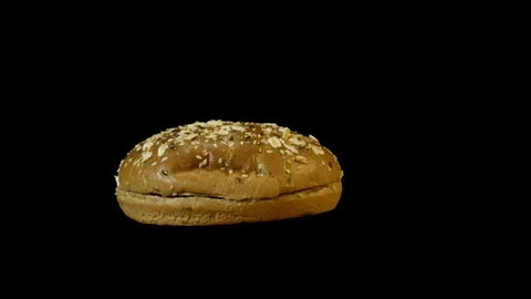 Burger Buns Isolated Stock Video Footage | Royalty Free Burger Buns ...