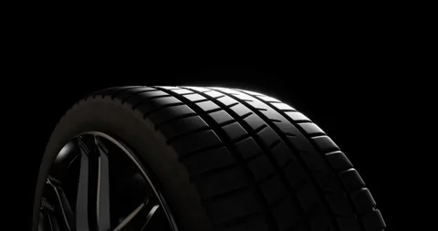 Close-up of rotating car wheel Vídeo Stock 329136187