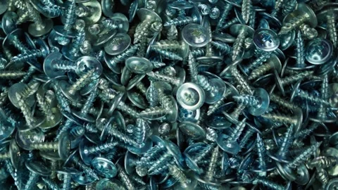 Close-up of rotating chrome propellers. Screws for metal. Macro. Stock Footage 252563715