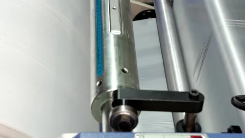 Close-up of rotating film rolls. Stock Footage 199256012