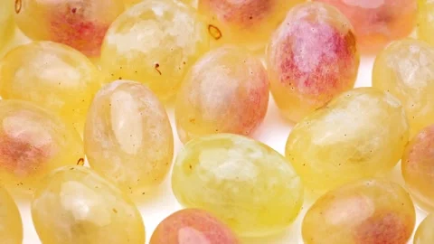 Close-up of a rotating green grape Stock Footage 221640311