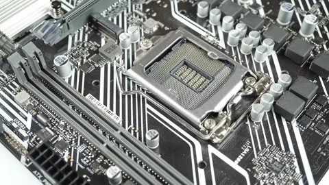 Close Up Of Rotating Motherboard With Other System Components. 動画素材 282967148