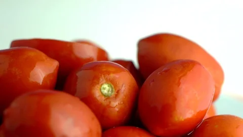 Close Up Rotating Tomatoes Stock Footage 118717820