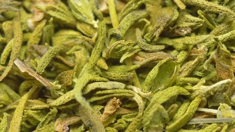 Close up Rotation background of dried Savory 4k Stock Footage 83875516