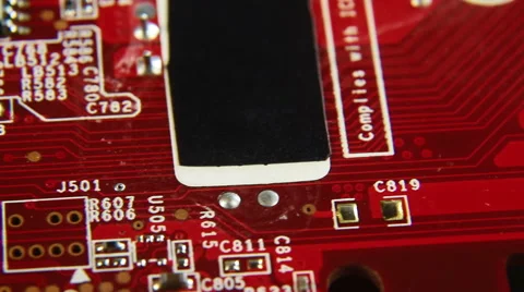 Close up rotation of computer chip, mainboard, HDD Video stock 47872655