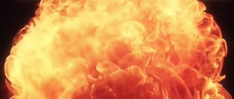 A close-up rotation of a fire Video stock 260191233