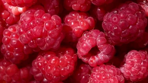 Close up rotation raspberry. Stock Footage 202125711