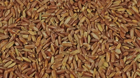 Close up rotation of a red rice background Stock Footage 53789592