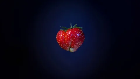 Close-up rotation red strawberry . Stock Footage 112216723