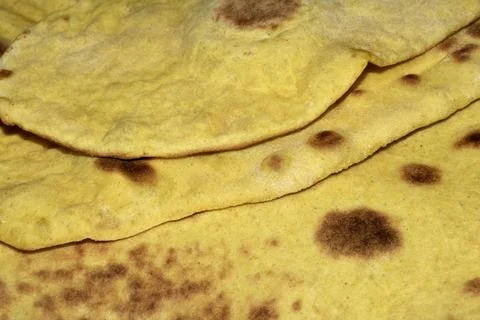 Close up of roti flatbreads side dish for dinner Stock Photos